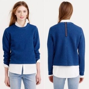 J. Crew Quilted Crop Sweatshirt